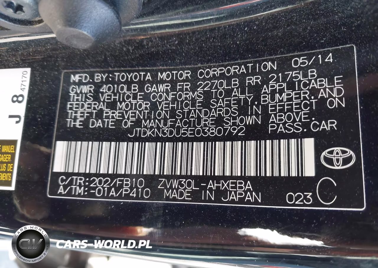 2014 Toyota Prius Three VIN:JTDKN3DU5E0380792 - 9
