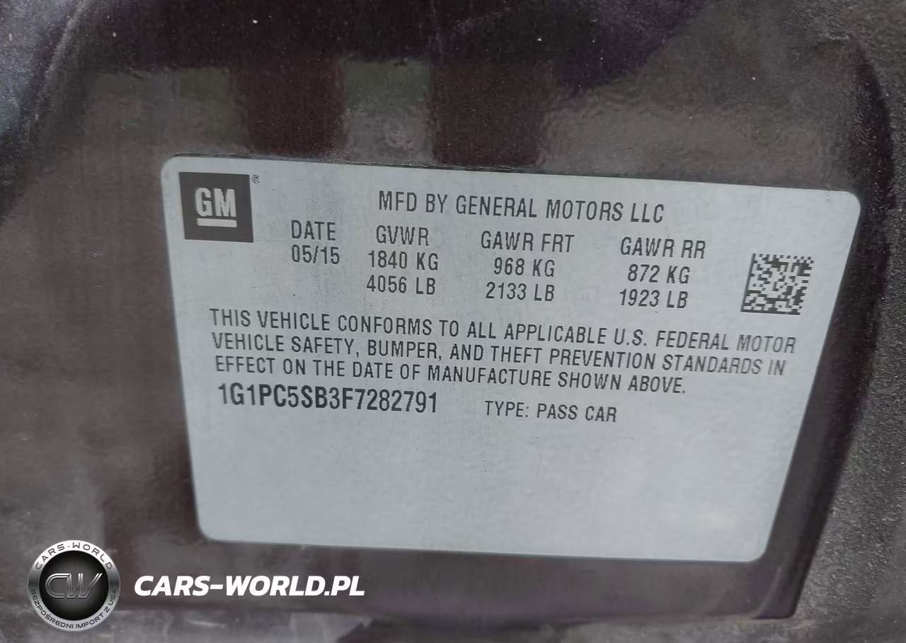 2015 Chevrolet Cruze 1Lt Auto VIN:1G1PC5SB3F7282791 - 9