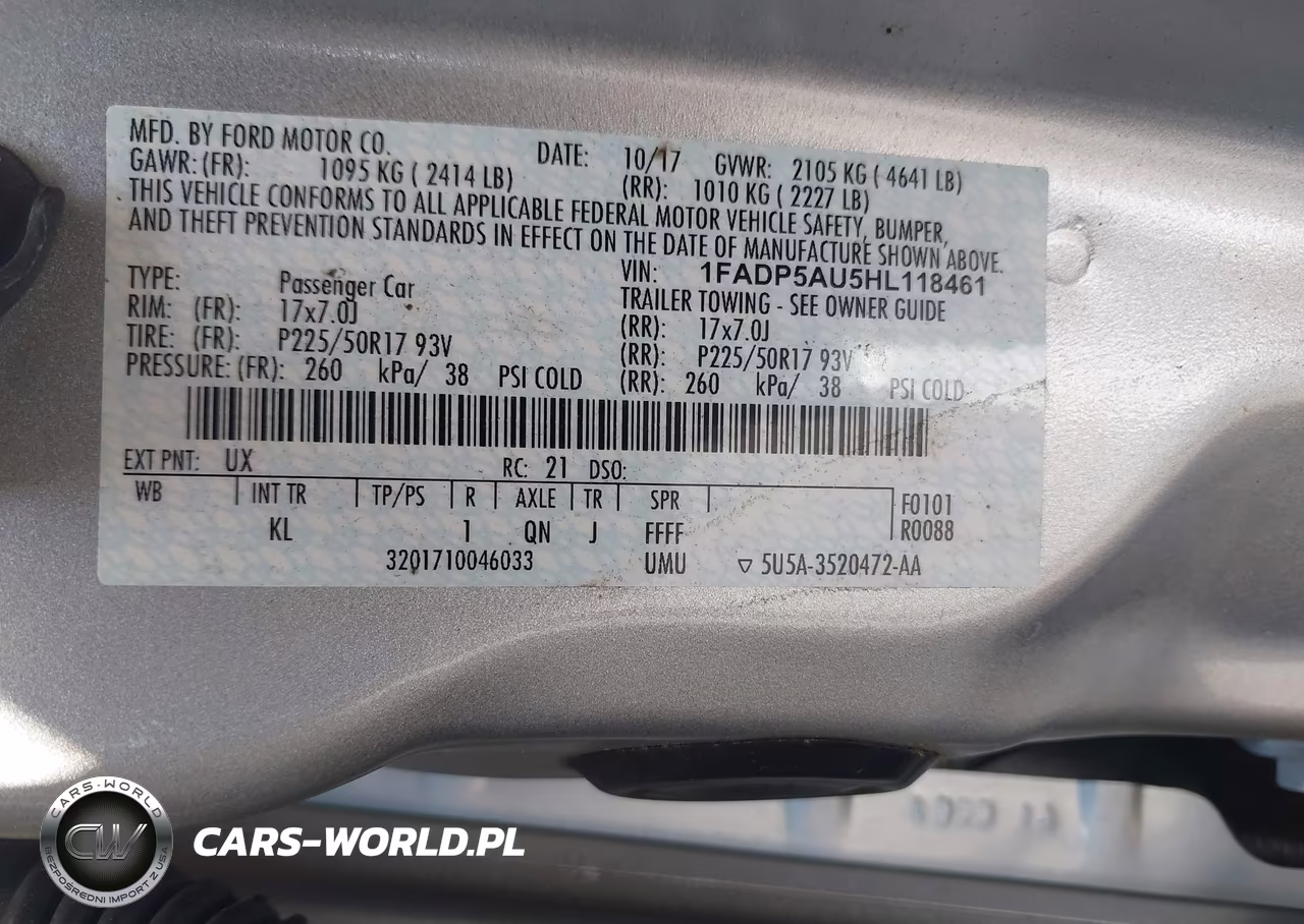 2017 Ford C-Max Hybrid Se VIN:1FADP5AU5HL118461 - 9