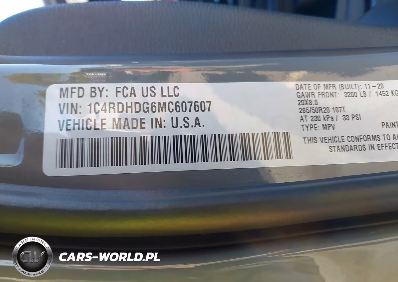 2021 Dodge Durango Gt Plus Rwd VIN:1C4RDHDG6MC607607 - 9