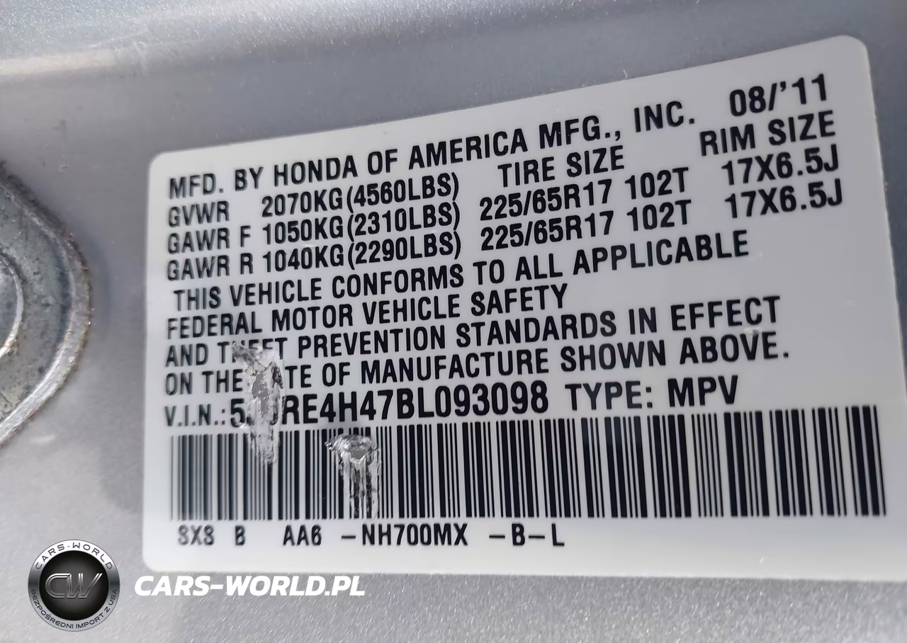 2011 Honda Cr-V Se VIN:5J6RE4H47BL093098 - 9