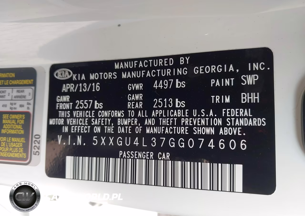 2016 Kia Optima Ex VIN:5XXGU4L37GG074606 - 9