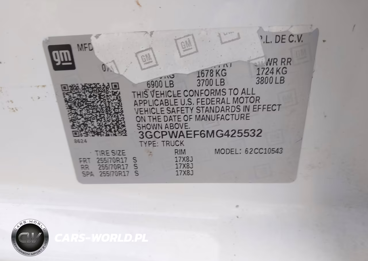 2021 Chevrolet Silverado 1500 2Wd Short Bed Wt VIN:3GCPWAEF6MG425532 - 9