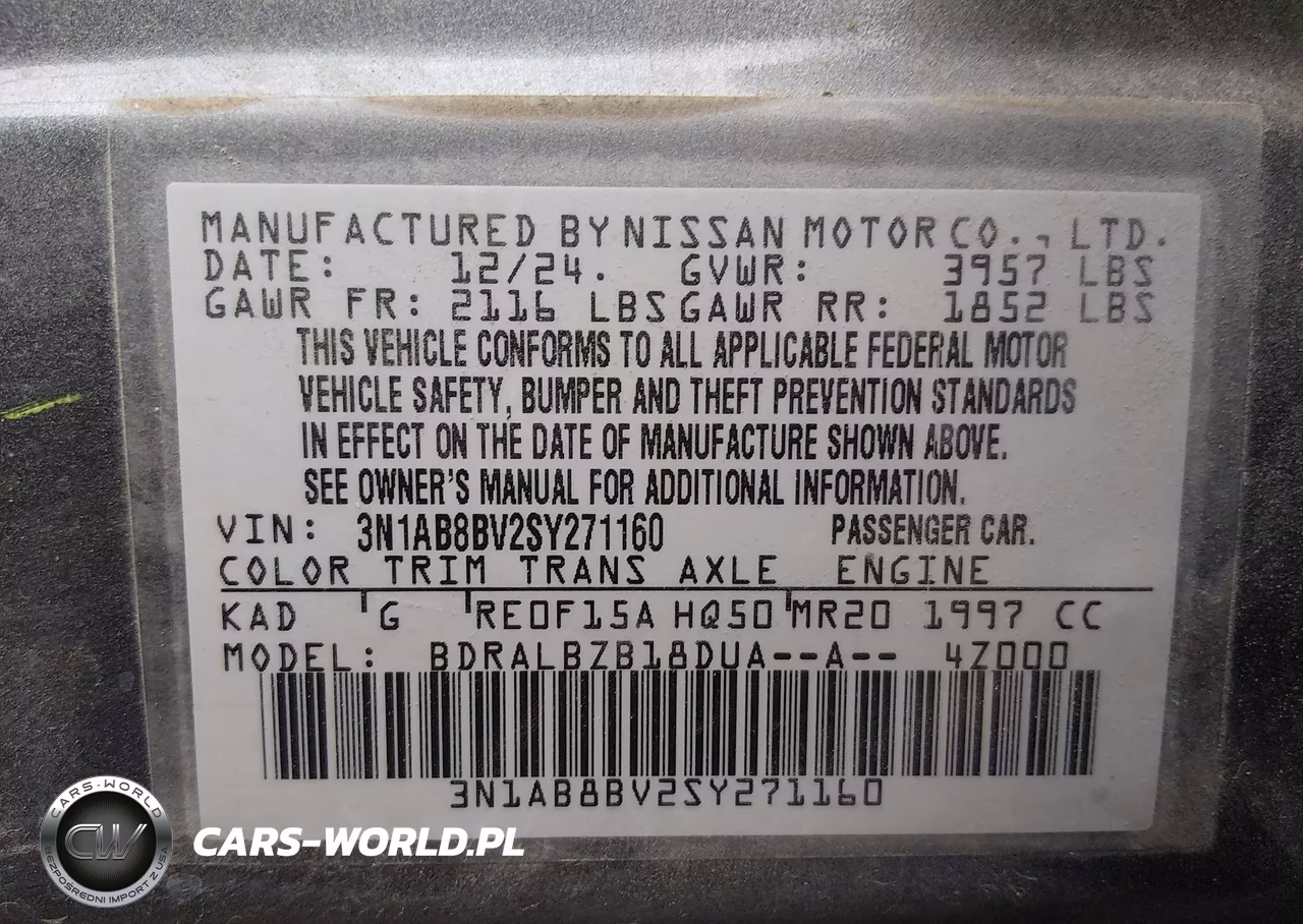 2025 Nissan Sentra S VIN:3N1AB8BV2SY271160 - 9