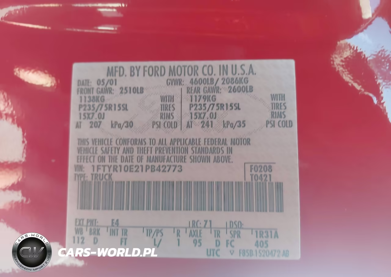 2001 Ford Ranger Edge VIN:1FTYR10E21PB42773 - 9