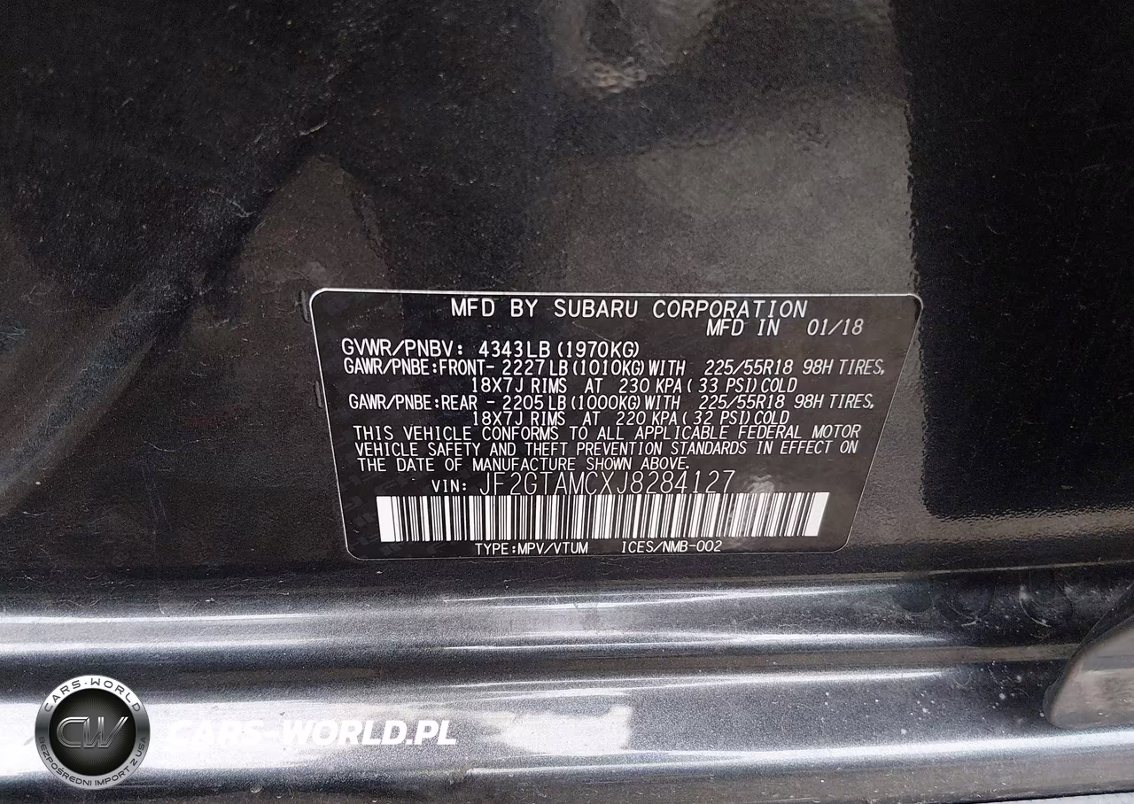 2018 Subaru Crosstrek 2.0I Limited VIN:JF2GTAMCXJ8284127 - 9