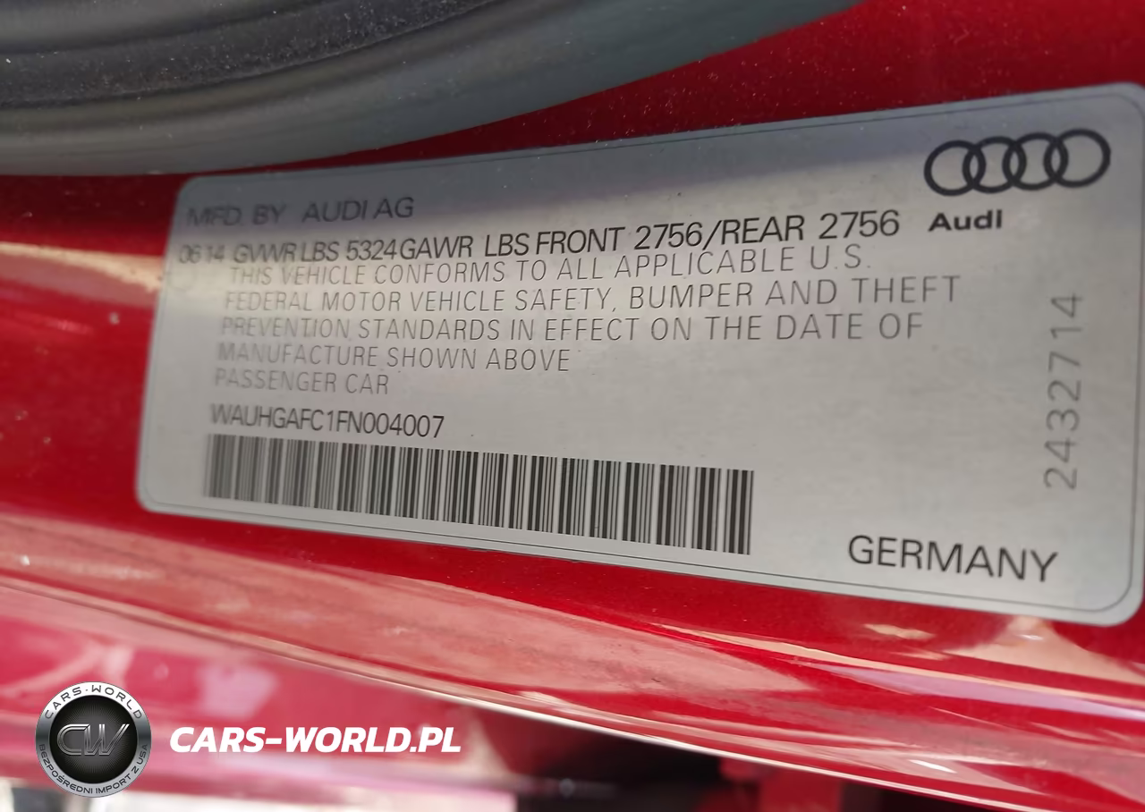 2015 Audi A6 3.0T Premium Plus VIN:WAUHGAFC1FN004007 - 9