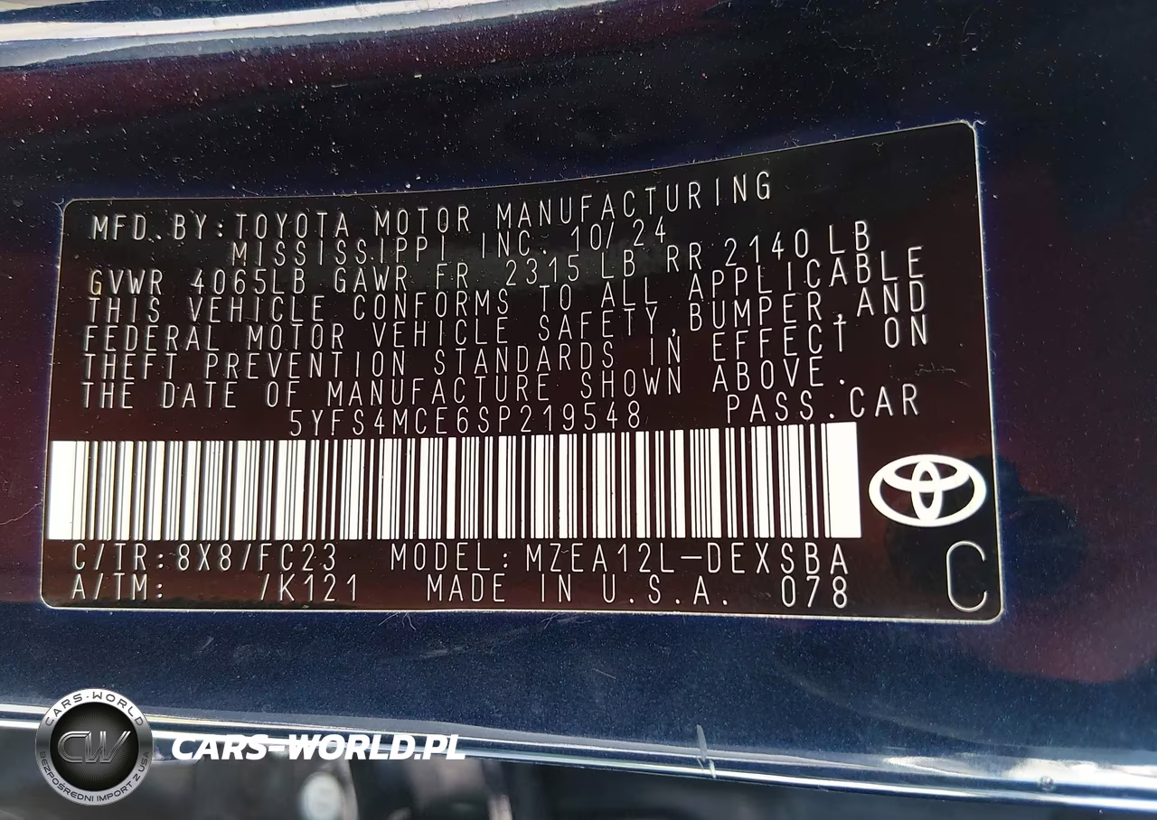 2025 Toyota Corolla Se VIN:5YFS4MCE6SP219548 - 9