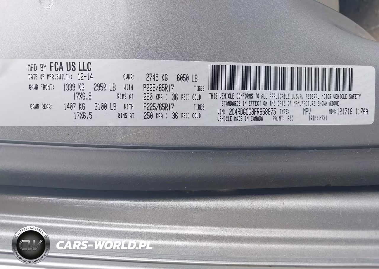 2015 Dodge Grand Caravan Sxt VIN:2C4RDGCG3FR658875 - 9
