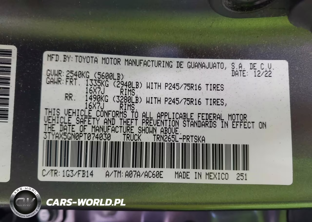 2023 Toyota Tacoma Sr VIN:3TYAX5GN0PT074030 - 9