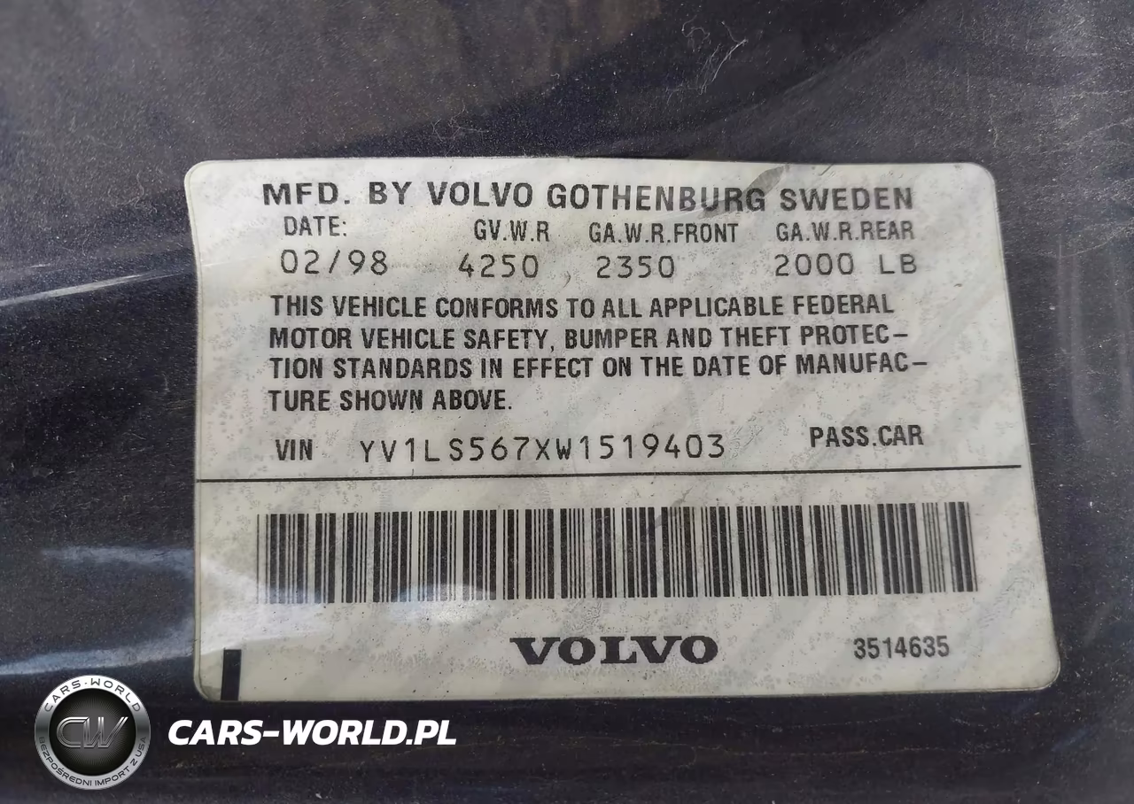 1998 Volvo S70 Glt VIN:YV1LS567XW1519403 - 9