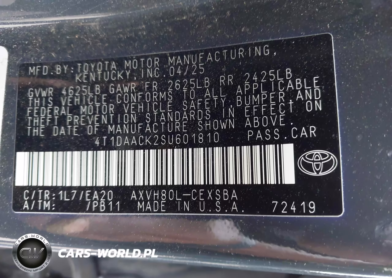 2025 Toyota Camry Se VIN:4T1DAACK2SU601810 - 9