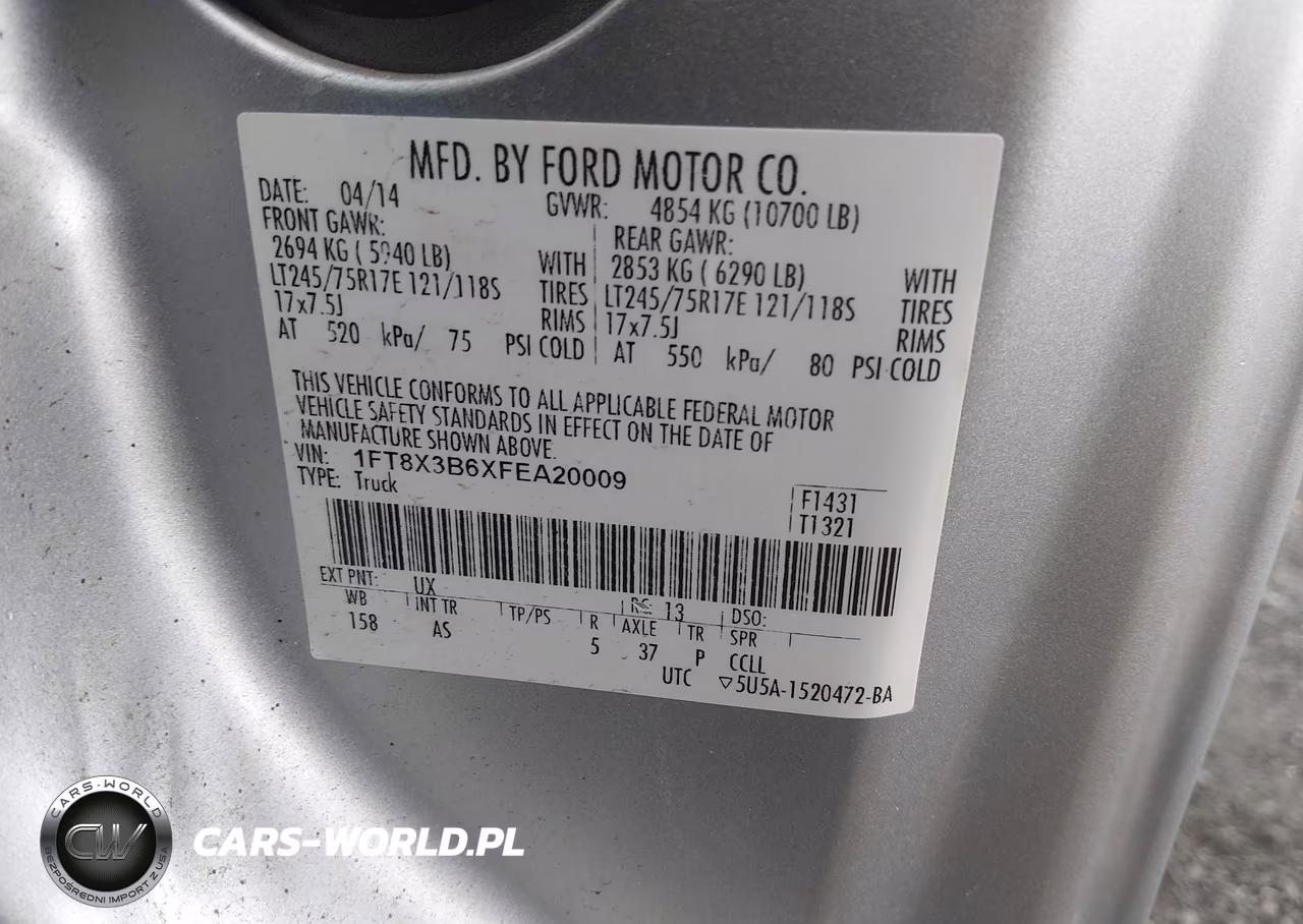2015 Ford F-350 Xl VIN:1FT8X3B6XFEA20009 - 8