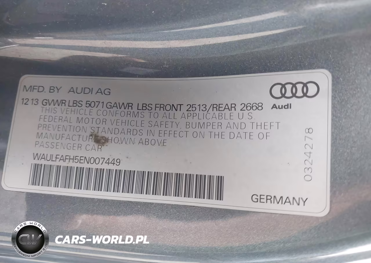 2014 Audi A5 2.0T Premium VIN:WAULFAFH5EN007449 - 9