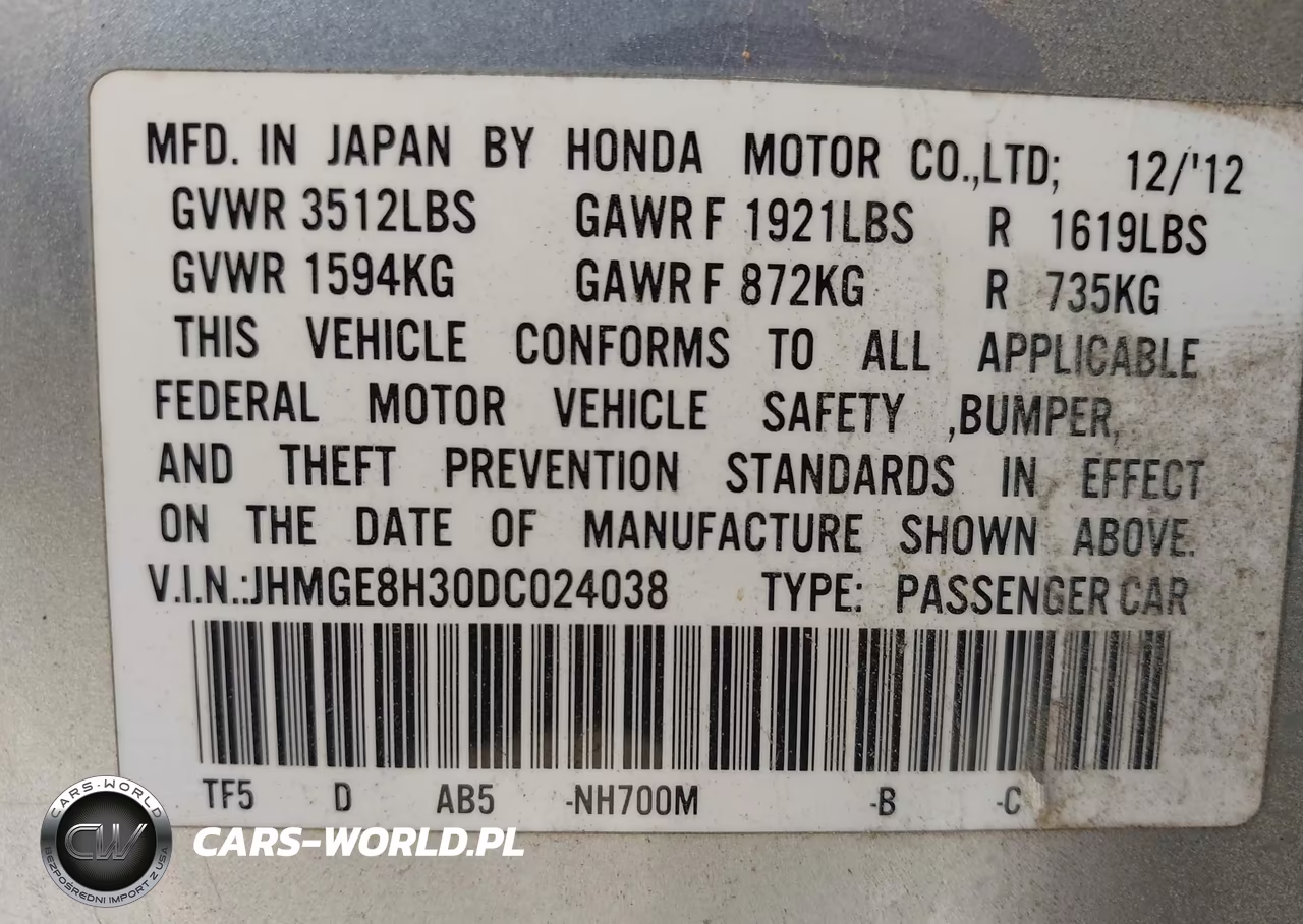 2013 Honda Fit VIN:JHMGE8H30DC024038 - 9
