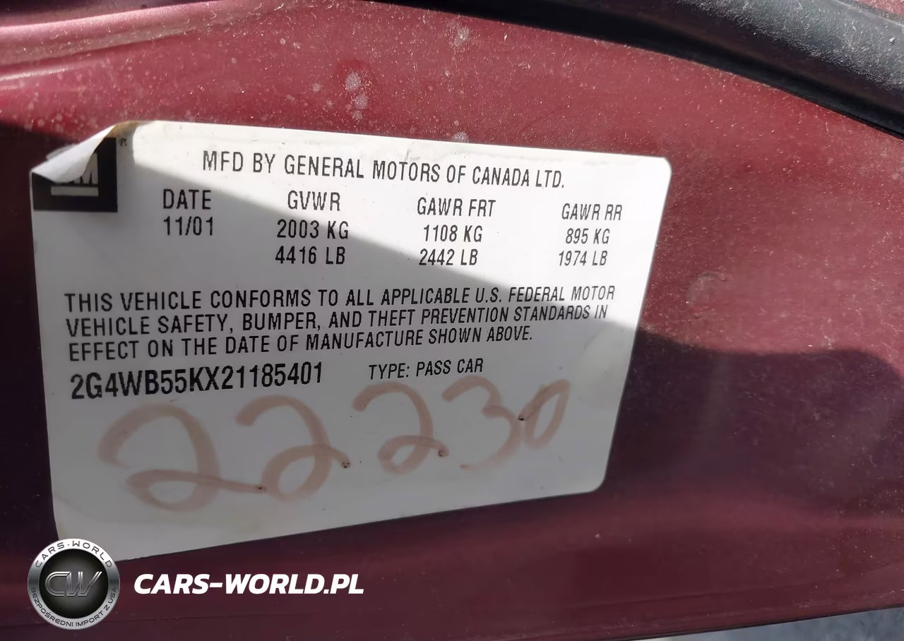 2002 Buick Regal Ls VIN:2G4WB55KX21185401 - 9