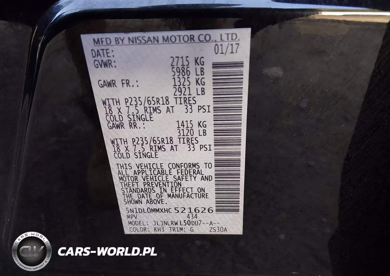 2017 Infiniti Qx60 VIN:5N1DL0MMXHC521626 - 9