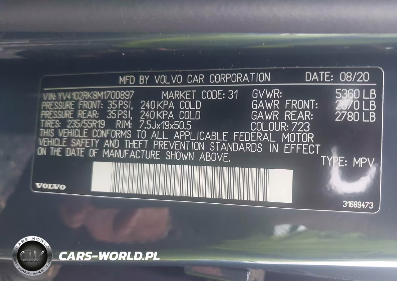 2021 Volvo Xc60 T5 Momentum VIN:YV4102RK8M1700897 - 9