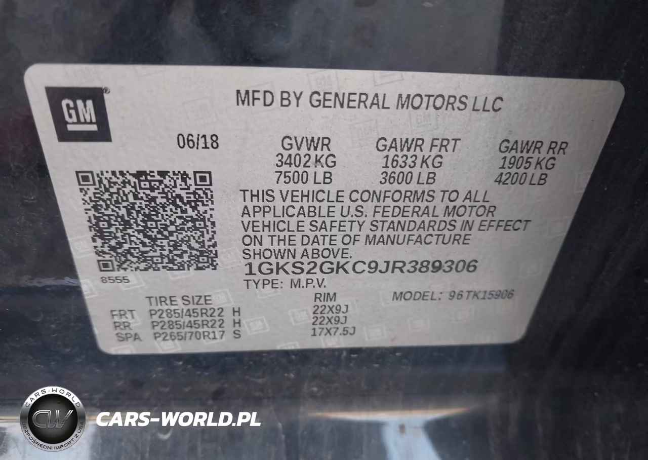 2018 GMC Yukon Xl Slt VIN:1GKS2GKC9JR389306 - 9