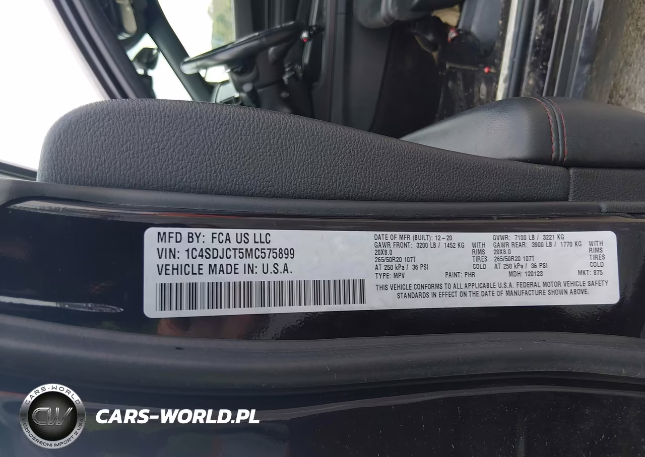 2021 Dodge Durango R-T VIN:1C4SDJCT5MC575899 - 9