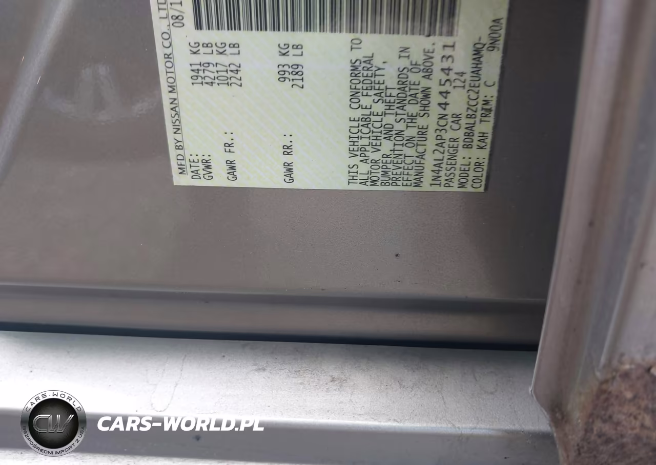 2012 Nissan Altima 2.5 S VIN:1N4AL2AP3CN445431 - 9