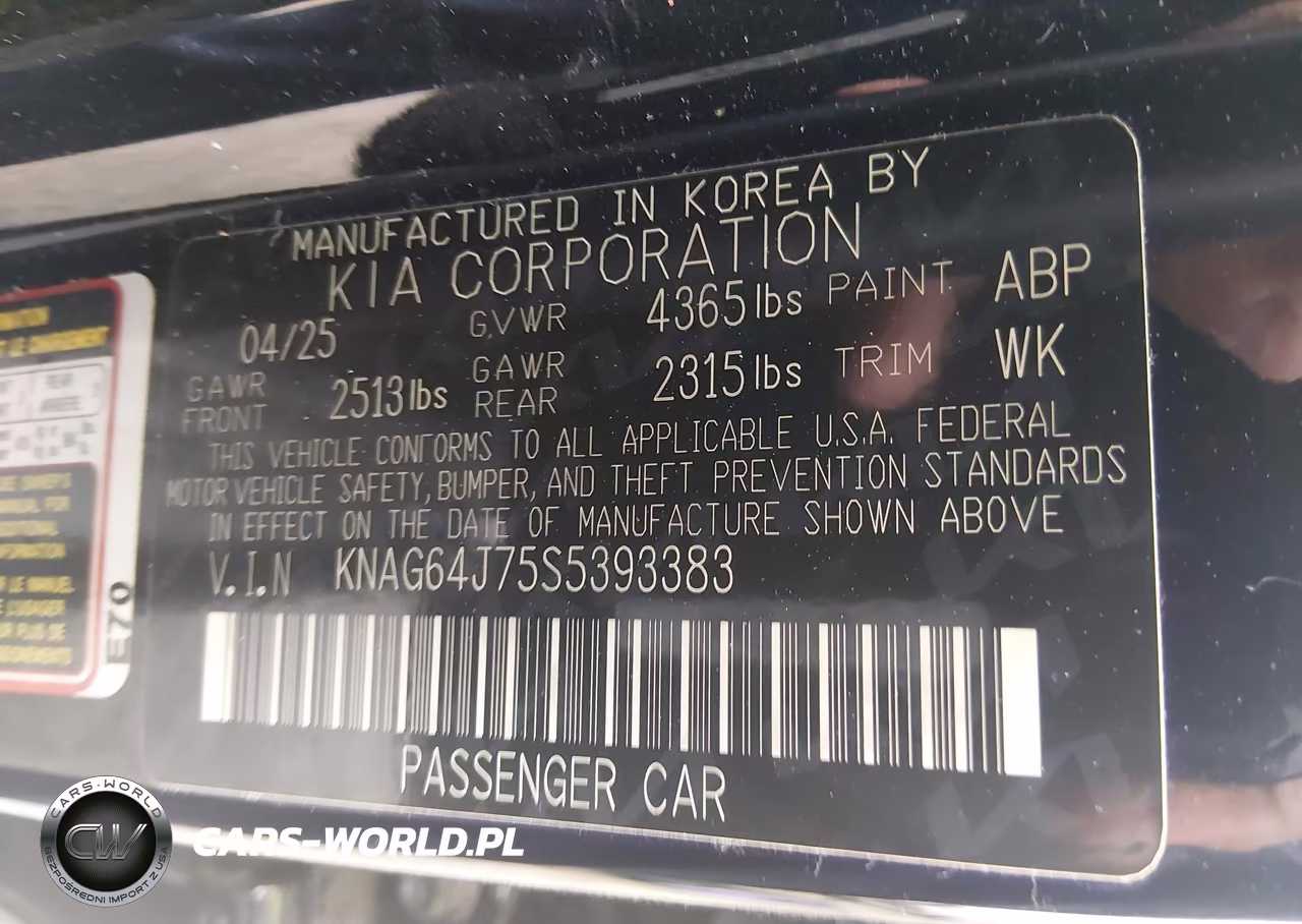 2025 Kia K5 Gt-Line VIN:KNAG64J75S5393383 - 9