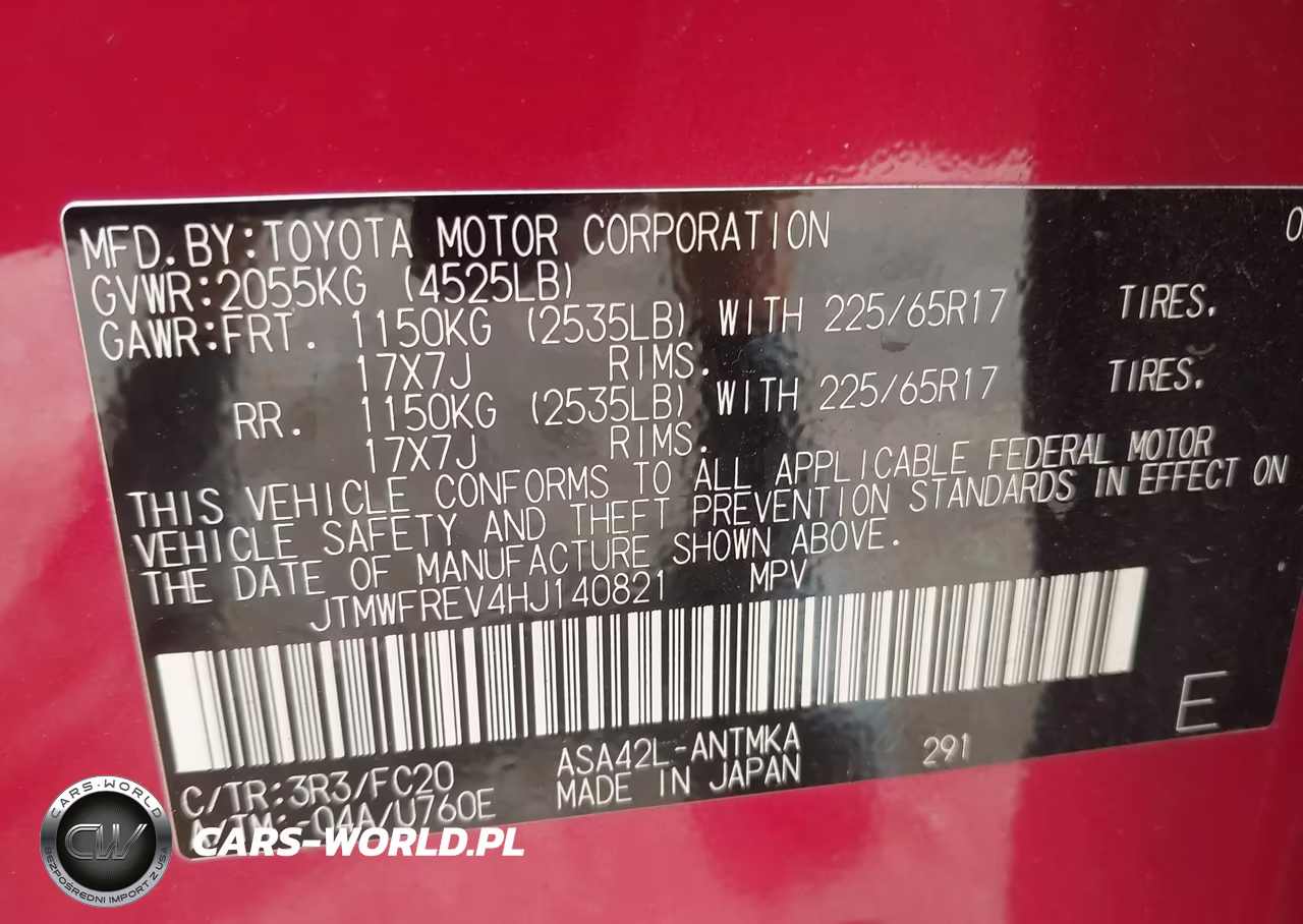 2017 Toyota Rav4 Xle VIN:JTMWFREV4HJ140821 - 9