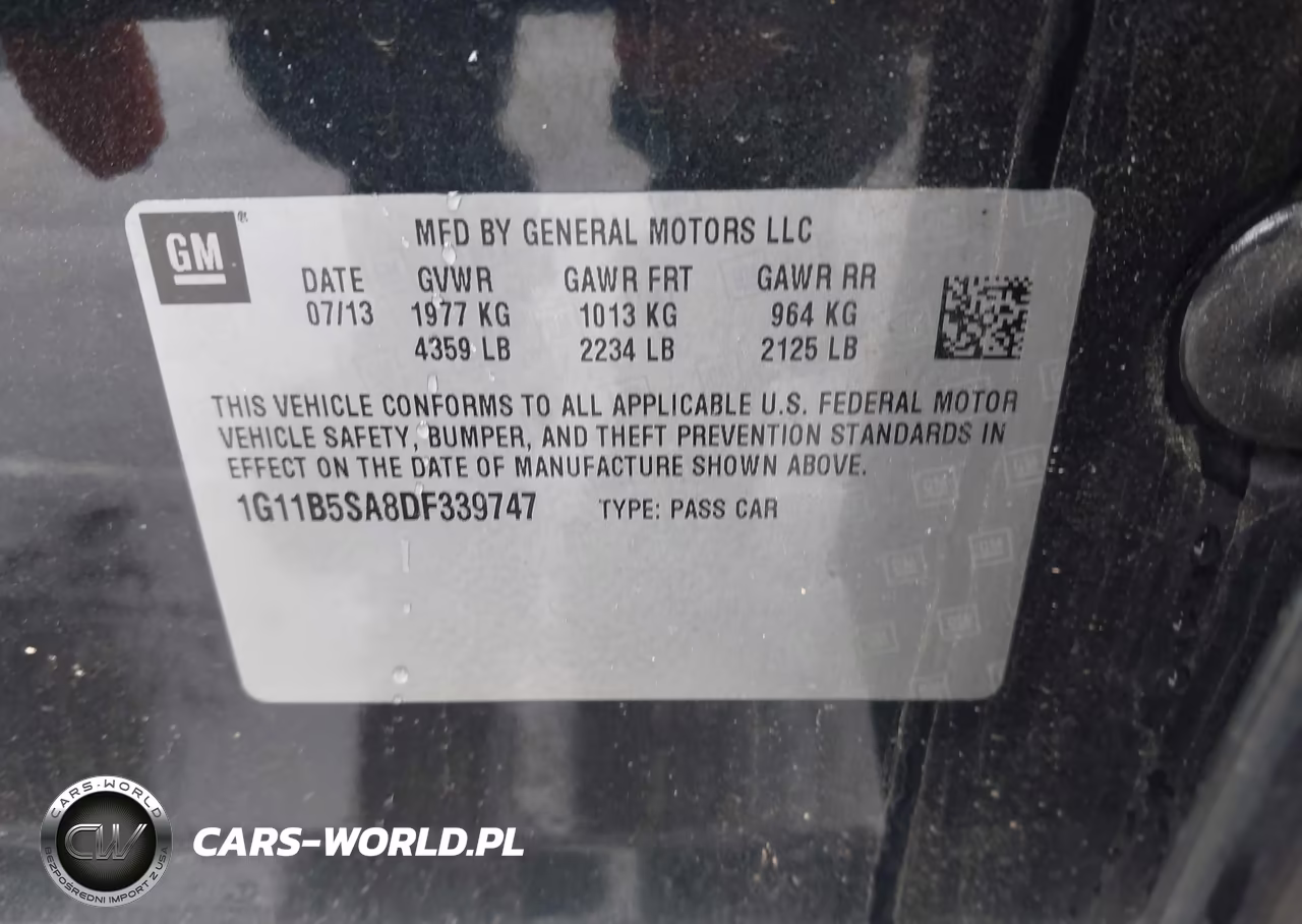 2013 Chevrolet Malibu 1Ls VIN:1G11B5SA8DF339747 - 9