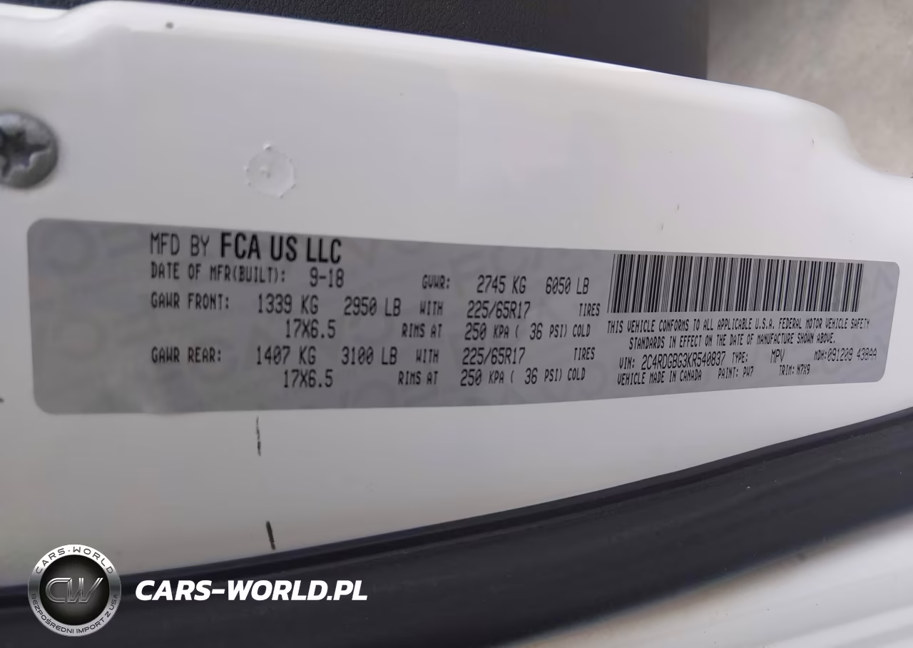 2019 Dodge Grand Caravan Se Plus VIN:2C4RDGBG3KR540837 - 9