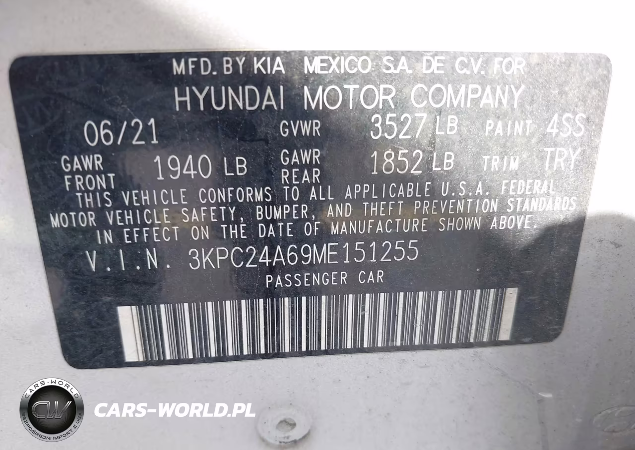 2021 Hyundai Accent Se VIN:3KPC24A69ME151255 - 9