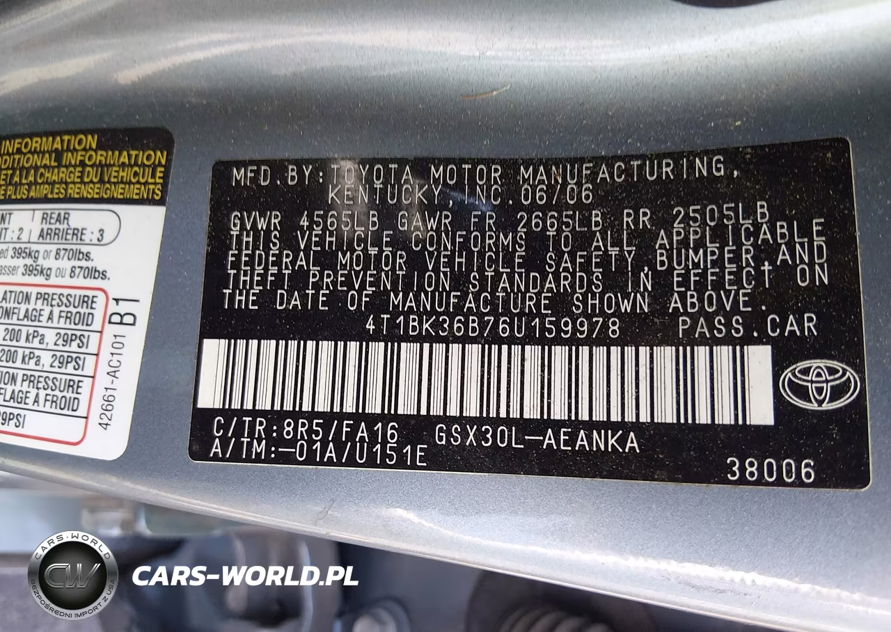 2006 Toyota Avalon Xl VIN:4T1BK36B76U159978 - 9
