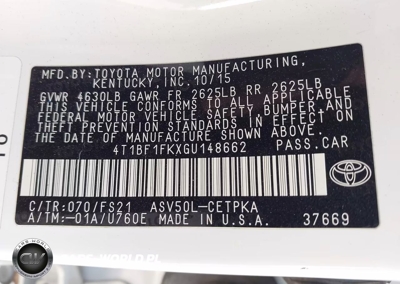 2016 Toyota Camry Se VIN:4T1BF1FKXGU148662 - 9