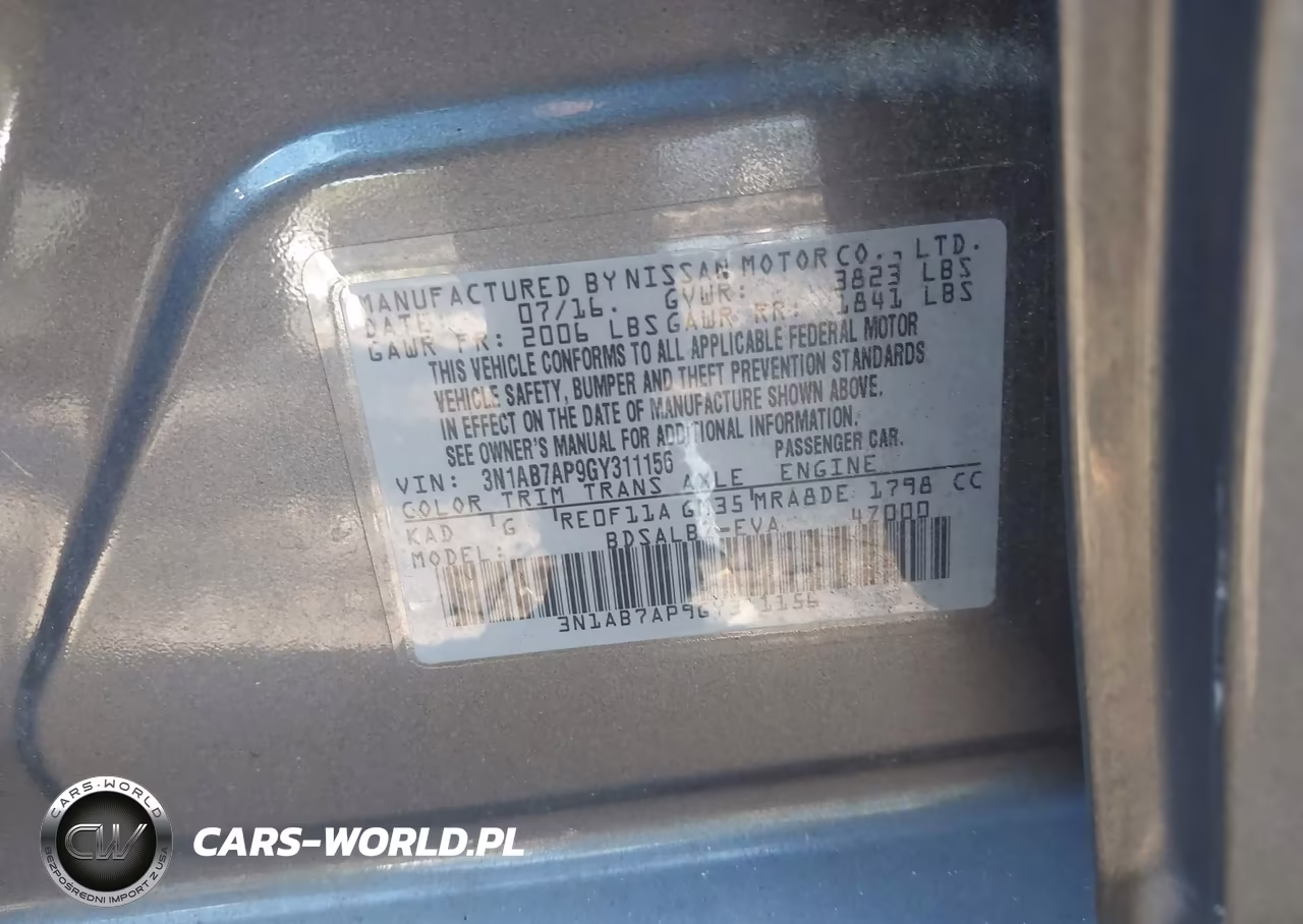 2016 Nissan Sentra S VIN:3N1AB7AP9GY311156 - 9