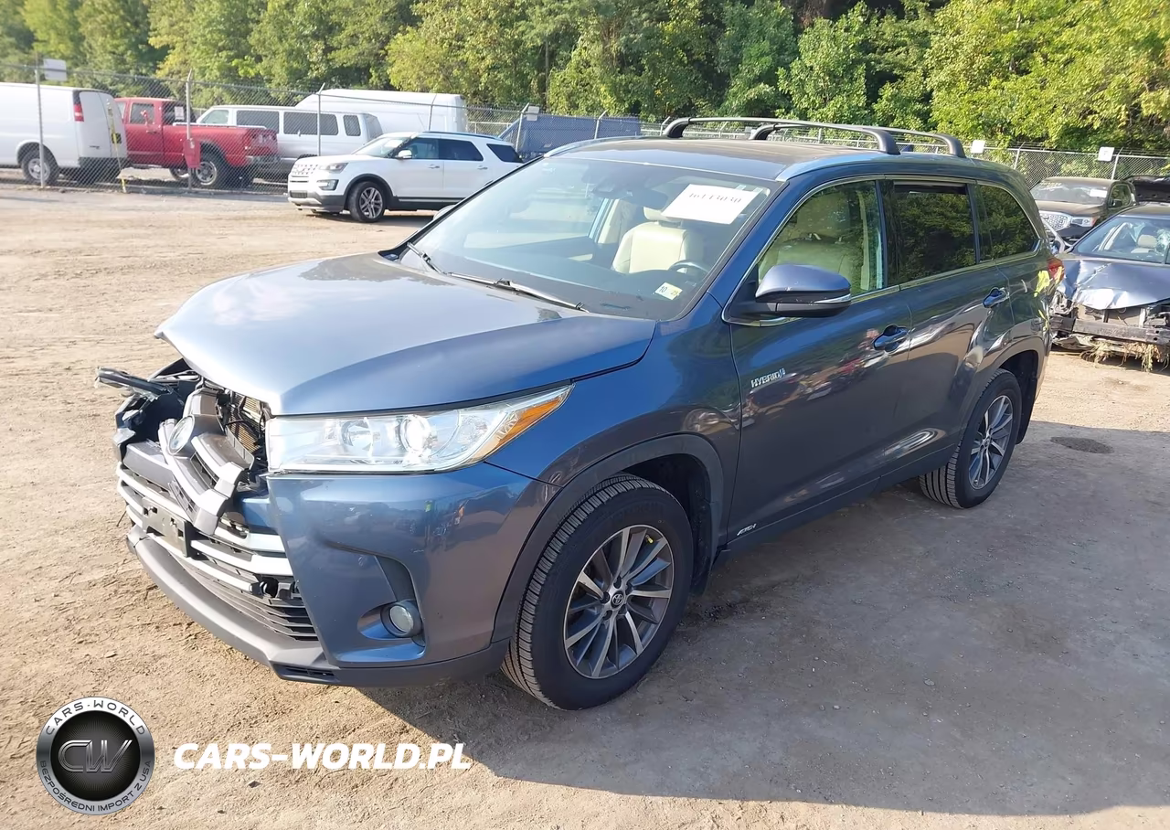 2019 Toyota Highlander Hybrid Xle VIN:5TDJGRFH5KS076492 - 2