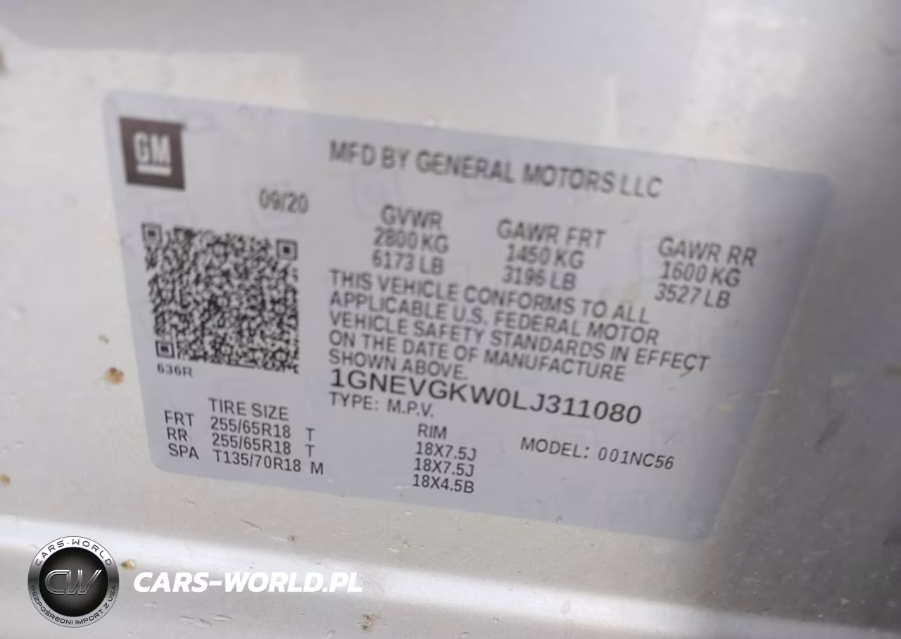 2020 Chevrolet Traverse Awd Lt Cloth VIN:1GNEVGKW0LJ311080 - 9