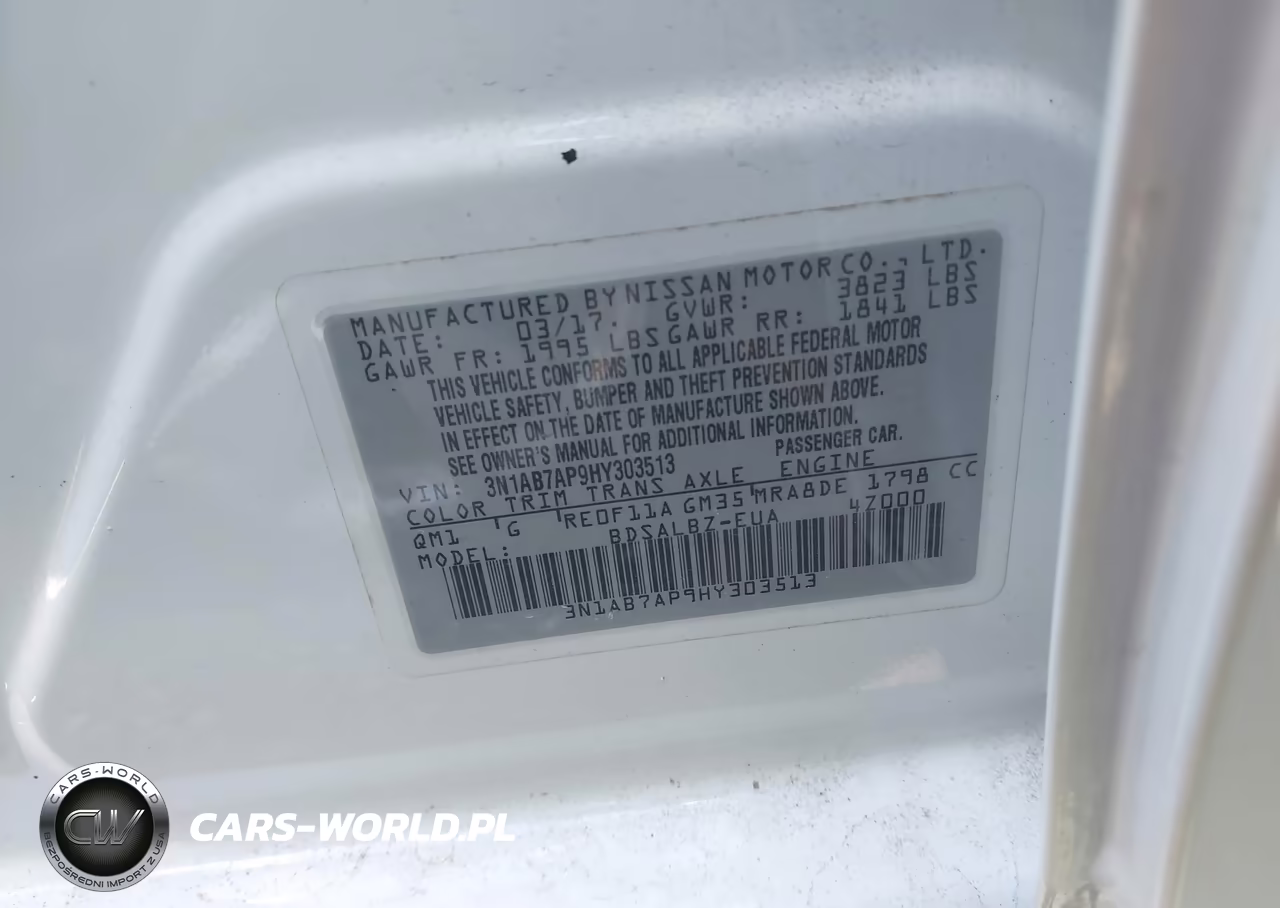 2017 Nissan Sentra S VIN:3N1AB7AP9HY303513 - 9