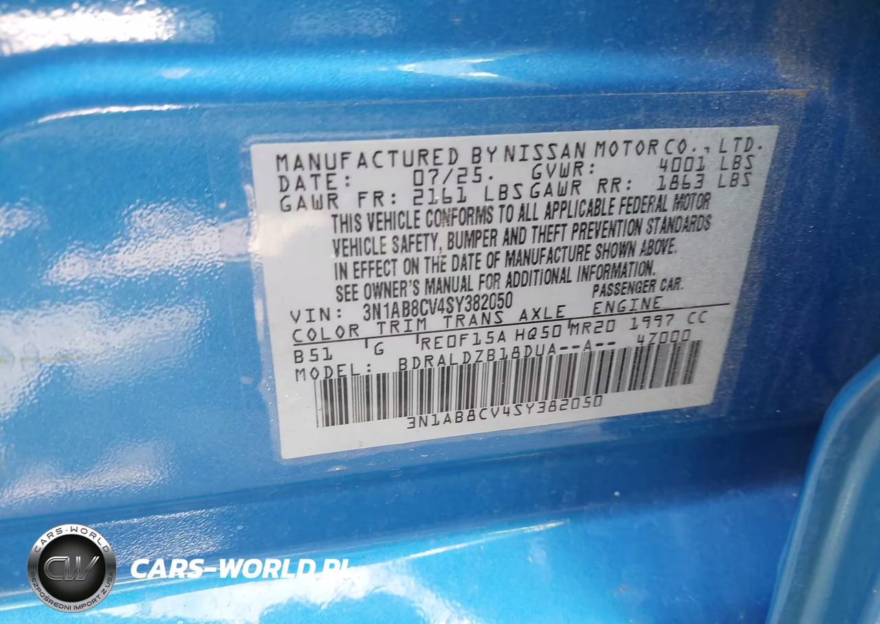 2025 Nissan Sentra Sv VIN:3N1AB8CV4SY382050 - 9