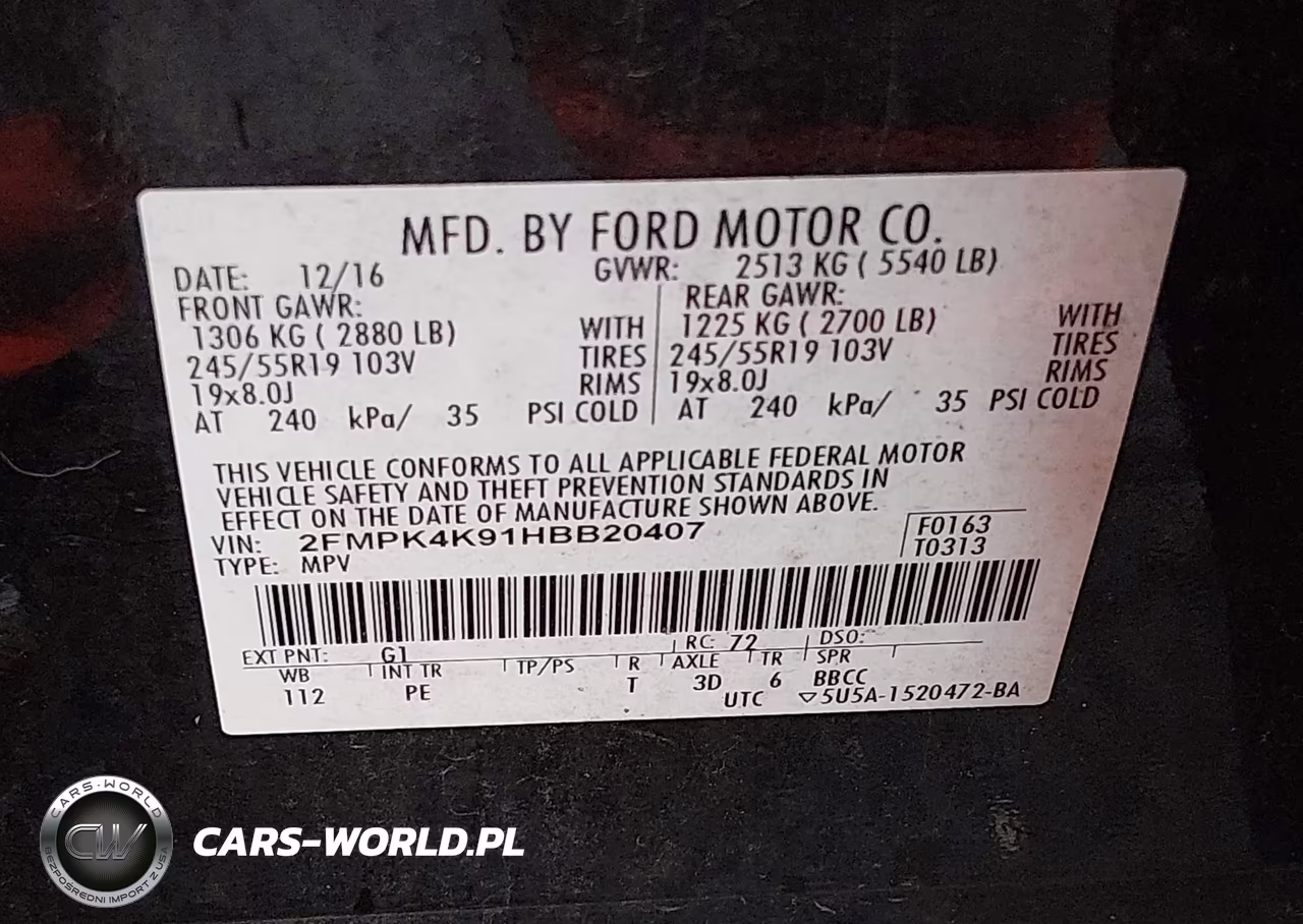 2017 Ford Edge Titanium VIN:2FMPK4K91HBB20407 - 9