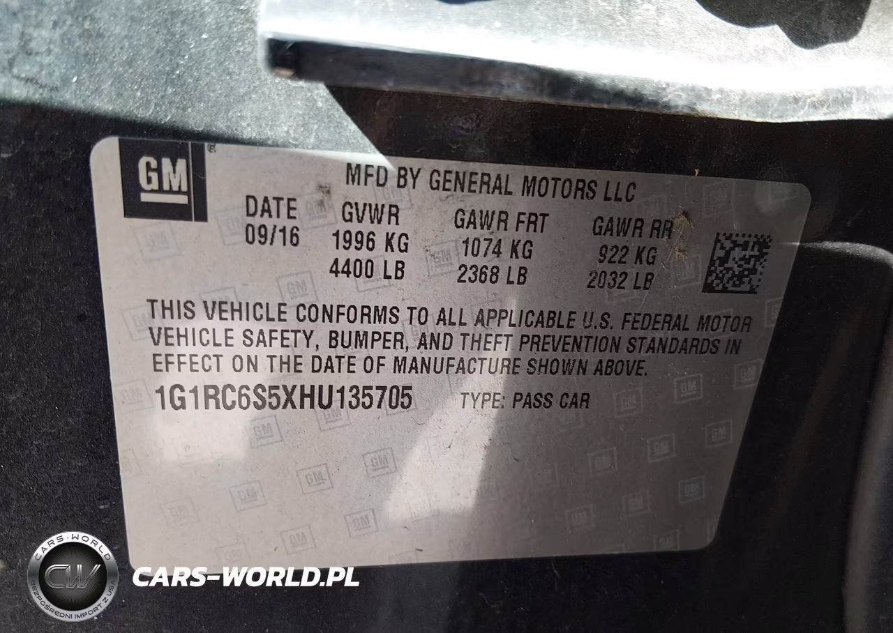 2017 Chevrolet Volt Lt VIN:1G1RC6S5XHU135705 - 8