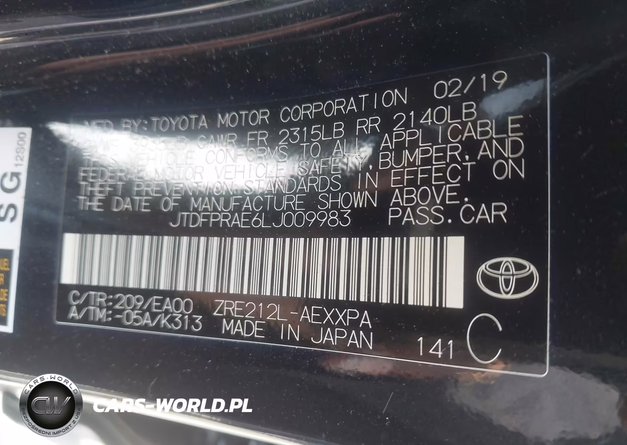 2020 Toyota Corolla Xle VIN:JTDFPRAE6LJ009983 - 9