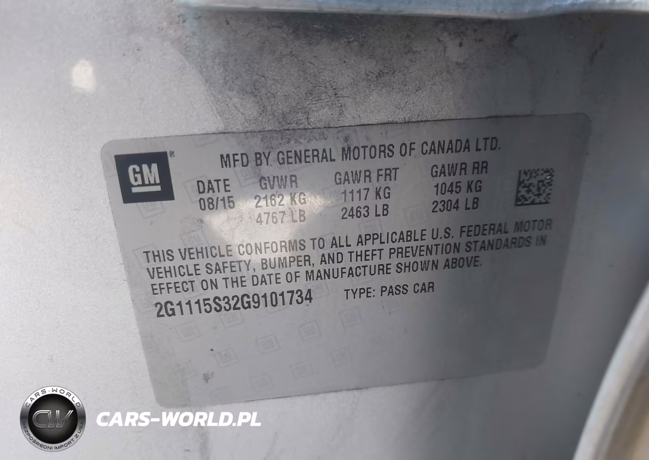 2016 Chevrolet Impala 2Lt VIN:2G1115S32G9101734 - 9