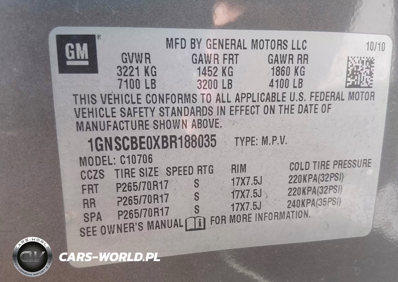 2011 Chevrolet Tahoe Lt VIN:1GNSCBE0XBR188035 - 9