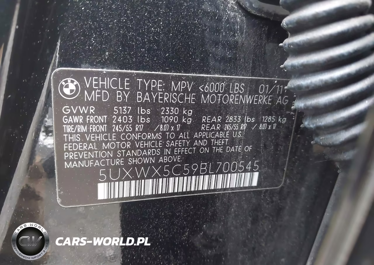 2011 BMW X3 xDrive28I VIN:5UXWX5C59BL700545 - 9