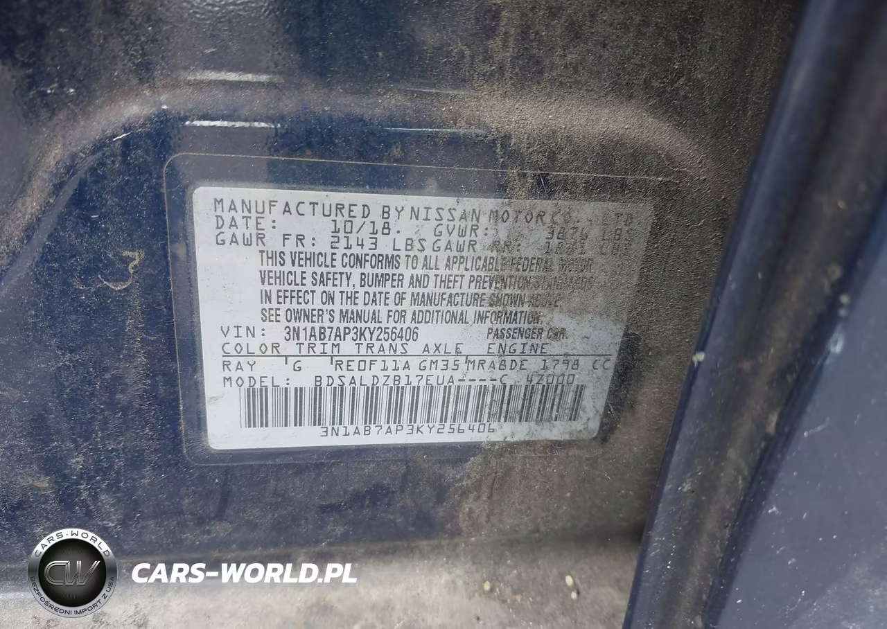 2019 Nissan Sentra Sv VIN:3N1AB7AP3KY256406 - 9