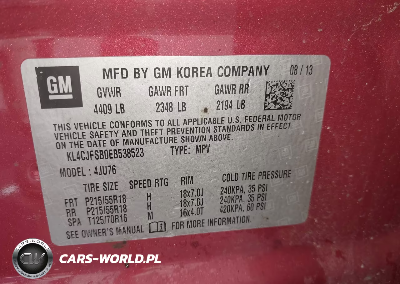 2014 Buick Encore Convenience VIN:KL4CJFSB0EB538523 - 9