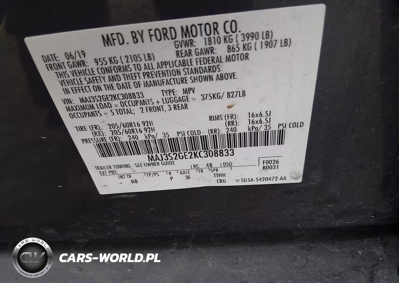 2019 Ford Ecosport Se VIN:MAJ3S2GE2KC308833 - 9
