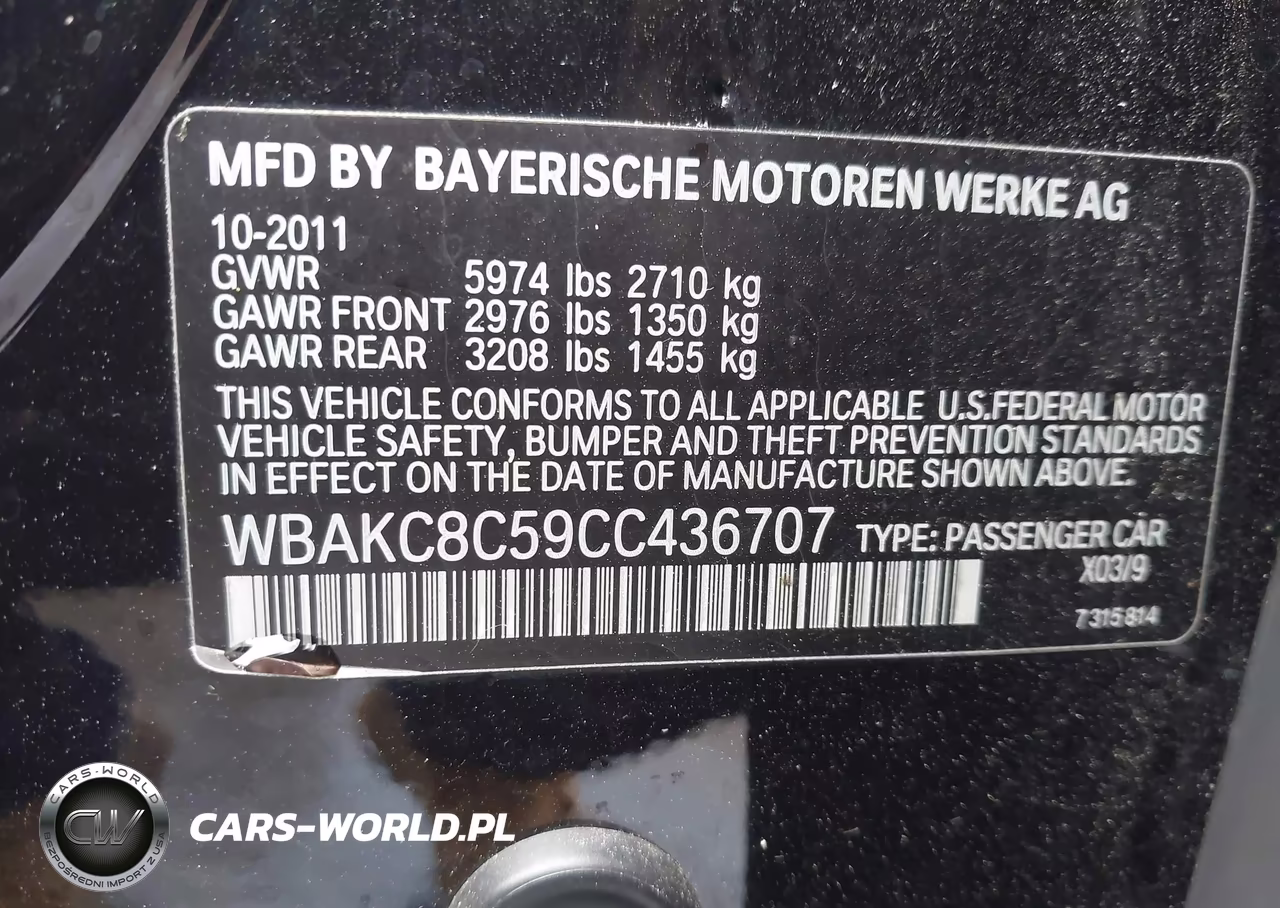2012 BMW 750Li xDrive VIN:WBAKC8C59CC436707 - 9
