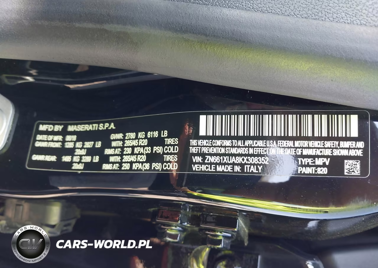 2019 Maserati Levante VIN:ZN661XUA8KX308352 - 9