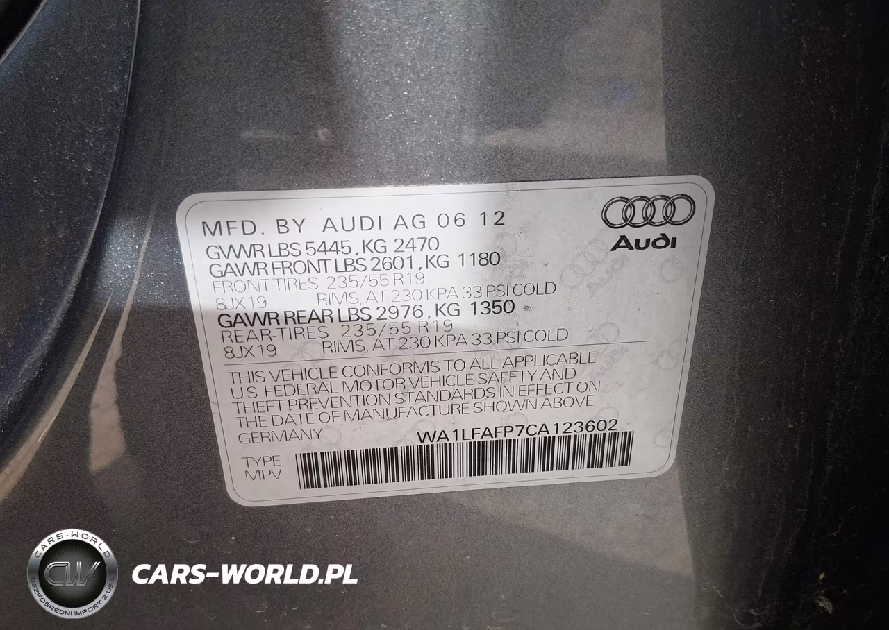 2012 Audi Q5 2.0T Premium VIN:WA1LFAFP7CA123602 - 9