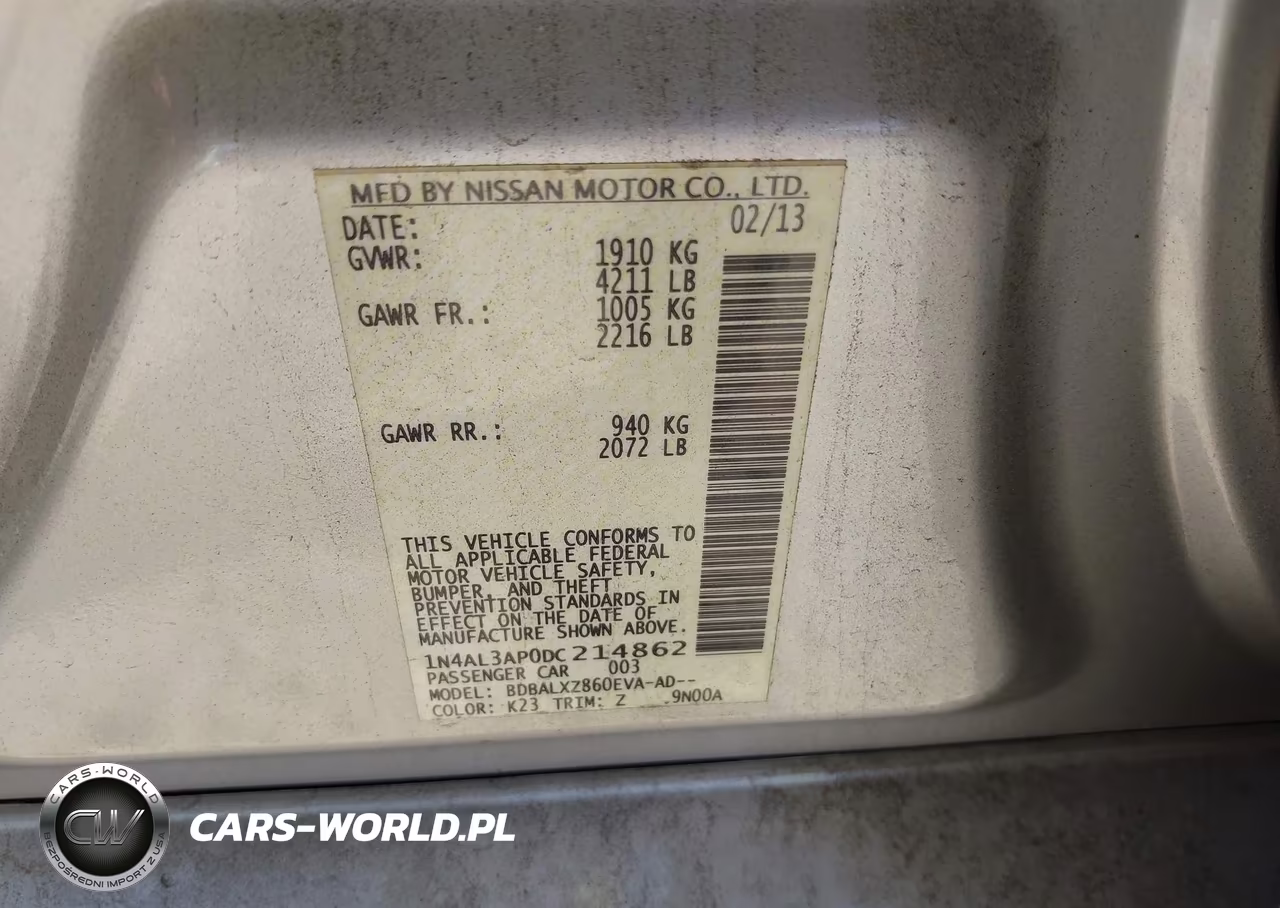 2013 Nissan Altima 2.5 Sl VIN:1N4AL3AP0DC214862 - 9